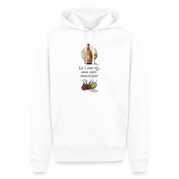 Lambig - Sweat à capuche Premium bio Homme - blanc - Devant - Nico (187cm)
