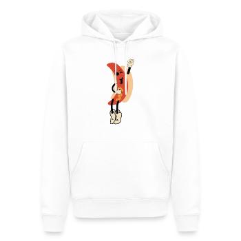 Hot dog childish funny - Men’s Premium Organic Hoodie - white - Front - Nico (187cm)