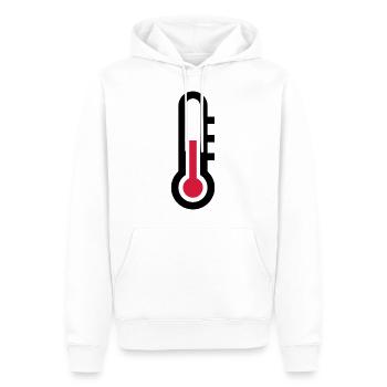Icône d'icône de température du thermostat - Sweat à capuche Premium bio Homme - blanc - Devant - Nico (187cm)