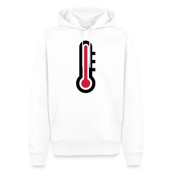 Icône d'icône de température du thermostat - Sweat à capuche Premium bio Homme - blanc - Devant - Nico (187cm)