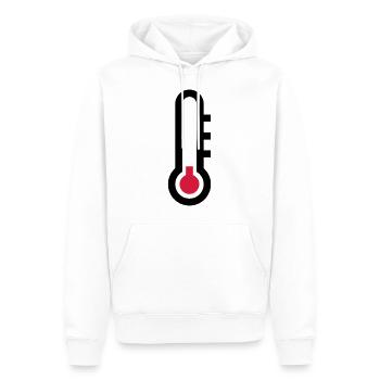 Icône d'icône de température du thermostat - Sweat à capuche Premium bio Homme - blanc - Devant - Nico (187cm)