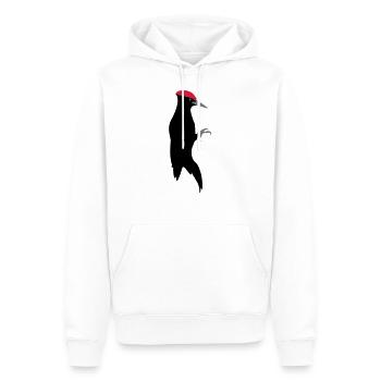 Pic noir - Sweat à capuche Premium bio Homme - blanc - Devant - Nico (187cm)