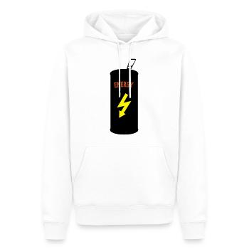 Energy Drink - Männer Premium Bio Hoodie - Weiß - Vorne - Nico (187cm)