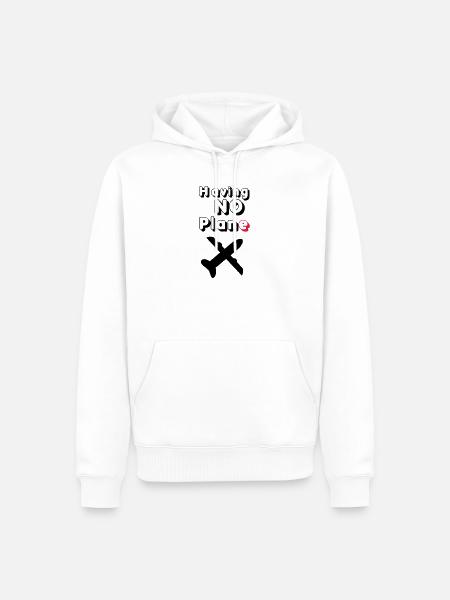 Having no Plane Geschenk - Männer Premium Bio Hoodie - Weiß