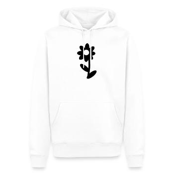 Blume - Männer Premium Bio Hoodie - Weiß - Vorne - Nico (187cm)