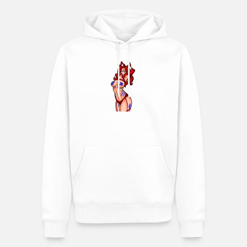 Phönix-Wut - Männer Premium Bio Hoodie - Weiß