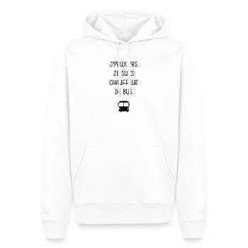 Bus / Busfahrer / Arbeit / Job - Männer Premium Bio Hoodie - Weiß - Vorne - Nico (187cm)