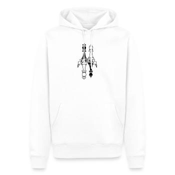 Schach transparenter König Dame Spiegelbild - Männer Premium Bio Hoodie - Weiß - Vorne - Nico (187cm)