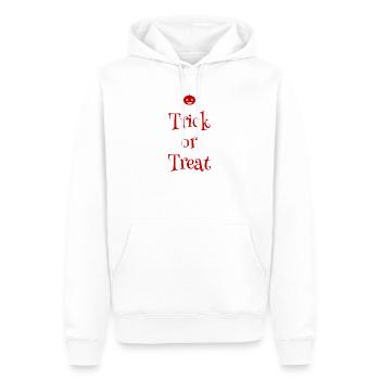 Tous les Halloween : style citrouille effrayante - Sweat à capuche Premium bio Homme - blanc - Devant - Nico (187cm)