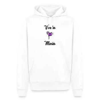 LONG LIVE THE BRIDE AND GROOM - Men’s Premium Organic Hoodie - white - Front - Nico (187cm)