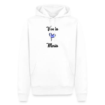 LONG LIVE THE BRIDE AND GROOM - Men’s Premium Organic Hoodie - white - Front - Nico (187cm)
