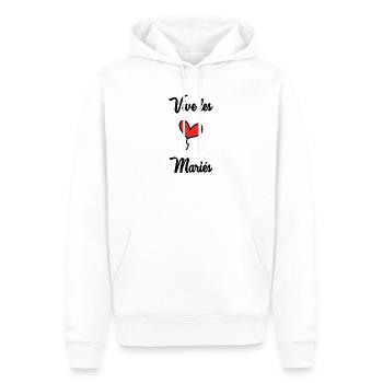 LONG LIVE THE BRIDE AND GROOM - Men’s Premium Organic Hoodie - white - Front - Nico (187cm)