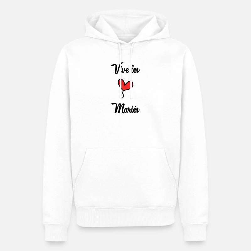 ES LEBE DAS BRAUTPAAR - Männer Premium Bio Hoodie - Weiß