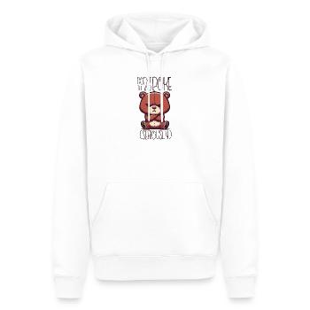 Serious Teddy - Männer Premium Bio Hoodie - Weiß - Vorne - Nico (187cm)