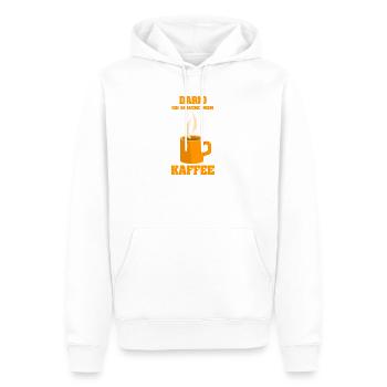 Dario Ich Brauche Meinen Kaffee - Männer Premium Bio Hoodie - Weiß - Vorne - Nico (187cm)