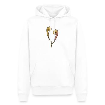Motif de casque à paillettes glamour - Sweat à capuche Premium bio Homme - blanc - Devant - Nico (187cm)