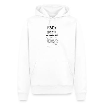 Papa, tu n’es pas juste la chemise drôle de Hammer - Sweat à capuche Premium bio Homme - blanc - Devant - Nico (187cm)
