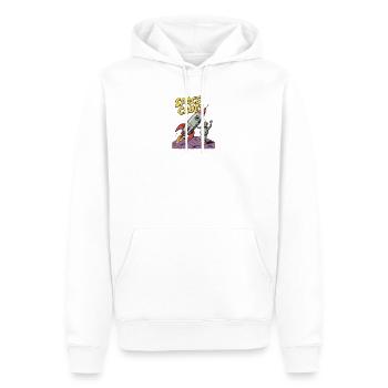 Aventure de robots cadets de l’espace - Sweat à capuche Premium bio Homme - blanc - Devant - Nico (187cm)