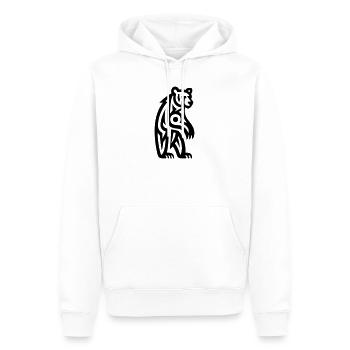 Just a Black Bear #3 - Männer Premium Bio Hoodie - Weiß - Vorne - Nico (187cm)