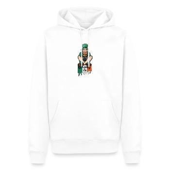 Charme du Leprechaun Pot d’Or, tellement chanceux d’être irlandais - Sweat à capuche Premium bio Homme - blanc - Devant - Nico (187cm)