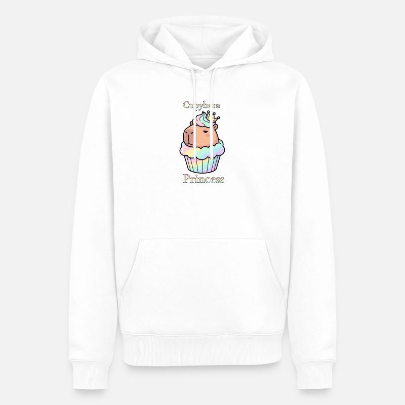 Cupybara Princess Capybara Cupcake mit Krone - Männer Premium Bio Hoodie - Weiß