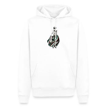 Dames silhouette en robe tourbillonnante - Sweat à capuche Premium bio Homme - blanc - Devant - Nico (187cm)