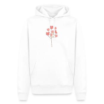 Fleur - Sweat à capuche Premium bio Homme - blanc - Devant - Nico (187cm)