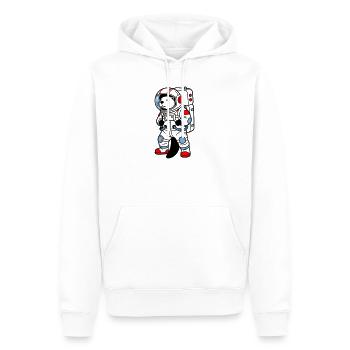 Beaver en combinaison spatiale - Sweat à capuche Premium bio Homme - blanc - Devant - Nico (187cm)