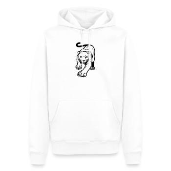 panther - Men’s Premium Organic Hoodie - white - Front - Nico (187cm)