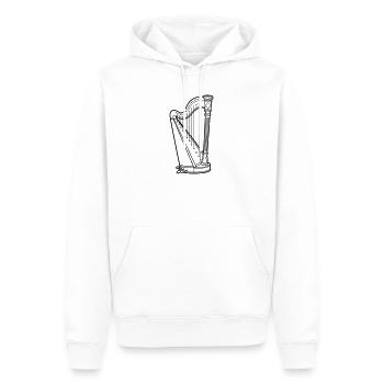 Harfe - Männer Premium Bio Hoodie - Weiß - Vorne - Nico (187cm)