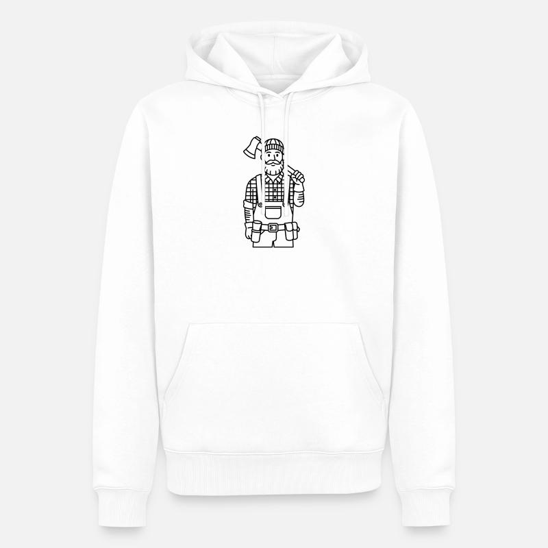 Forester - Sweat à capuche Premium bio Homme - blanc