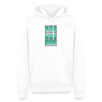 Open Your Mind - Men’s Premium Organic Hoodie - white - Front - Nico (187cm)