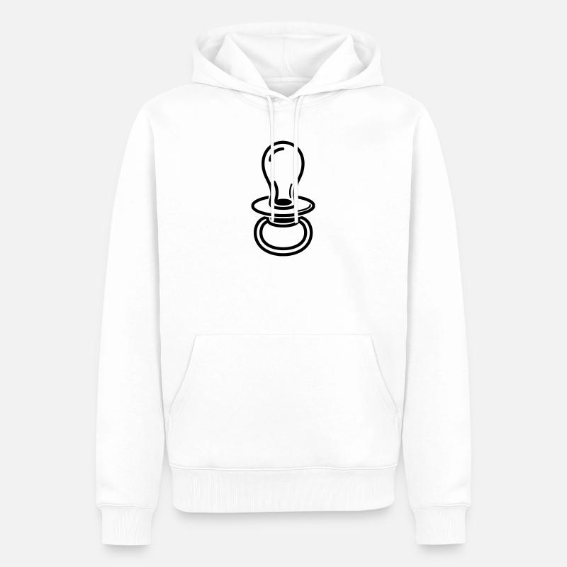 Geburt - Männer Premium Bio Hoodie - Weiß