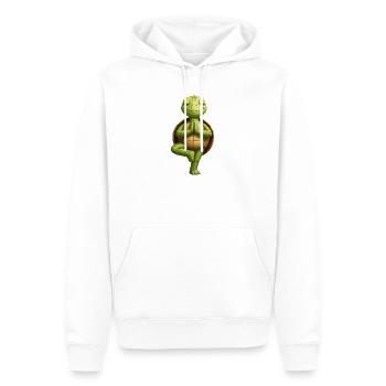 Tortue zen en équilibre - Sweat à capuche Premium bio Homme - blanc - Devant - Nico (187cm)