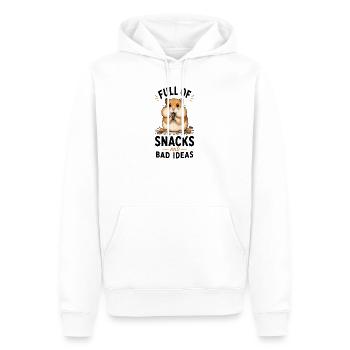 Mignon hamster avec des noix - Sweat à capuche Premium bio Homme - blanc - Devant - Nico (187cm)