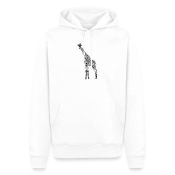 Schwarze Giraffe Afrikanische Giraffensilhouette - Männer Premium Bio Hoodie - Weiß - Vorne - Nico (187cm)