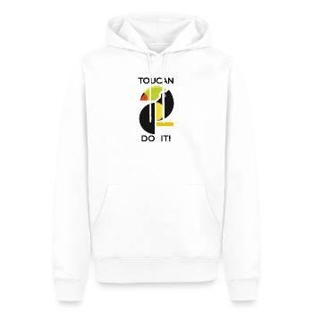 Abstrakter Tukan TOUCAN DO IT - Männer Premium Bio Hoodie - Weiß - Vorne - Nico (187cm)