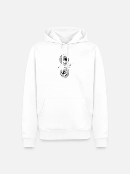 See it all - Männer Premium Bio Hoodie - Weiß