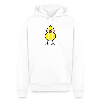 Küken - Männer Premium Bio Hoodie - Weiß - Vorne - Nico (187cm)