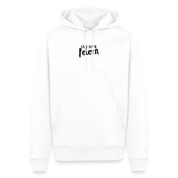 Lass dich feiern motivation spruch party - Männer Premium Bio Hoodie - Weiß - Vorne - Nico (187cm)