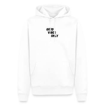 Good Vibes Only - Männer Premium Bio Hoodie - Weiß - Vorne - Nico (187cm)
