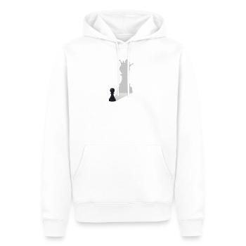 Chess Pawn King - Männer Premium Bio Hoodie - Weiß - Vorne - Nico (187cm)