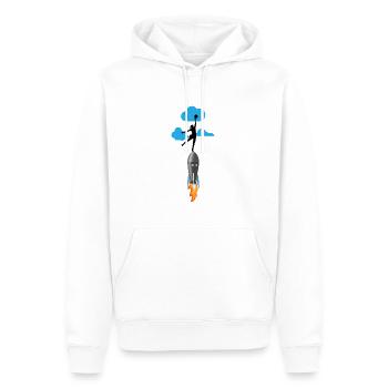 T shirt basketball femme - Sweat à capuche Premium bio Homme - blanc - Devant - Nico (187cm)