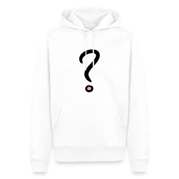 Symbole de point d’interrogation, dessin vectoriel de ponctuation - Sweat à capuche Premium bio Homme - blanc - Devant - Nico (187cm)