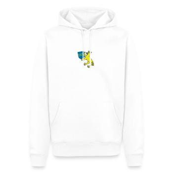 Biberacher Biber 1974 - Männer Premium Bio Hoodie - Weiß - Vorne - Nico (187cm)