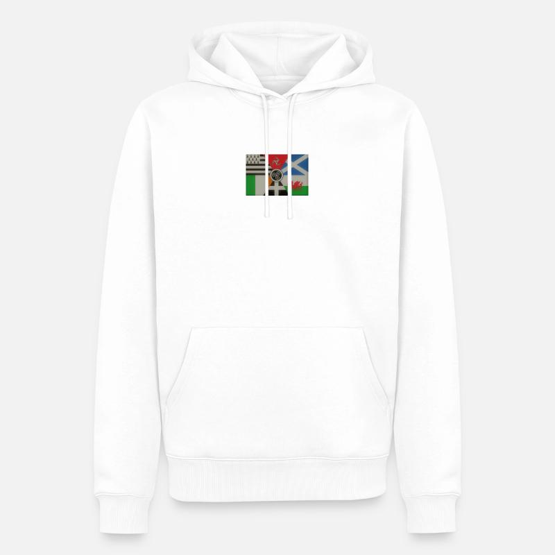 drapeau interceltique - Sweat à capuche Premium bio Homme - blanc