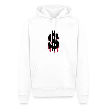 Dollar am Ende - Männer Premium Bio Hoodie - Weiß - Vorne - Nico (187cm)