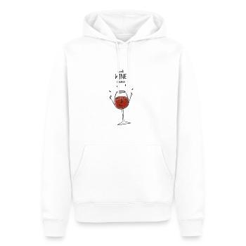 WORK WINE BALANCE - Wein T-Shirt - Männer Premium Bio Hoodie - Weiß - Vorne - Nico (187cm)