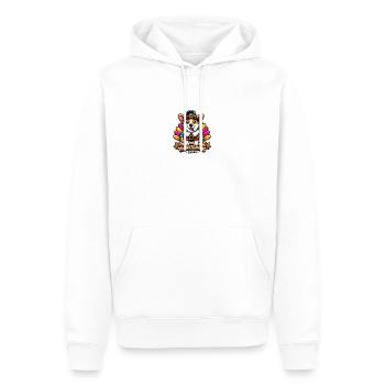 Équipe de Thanksgiving – Corgi à Thanksgiving - Sweat à capuche Premium bio Homme - blanc - Devant - Nico (187cm)
