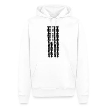Blumen - Sweat à capuche Premium bio Homme - blanc - Devant - Nico (187cm)
